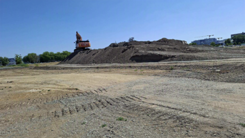Figure 14: Early bulk earthworks in preparation for future civil activities at the Lionheart lithium chemical facility.