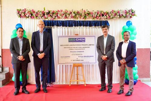 Avinash Maheshwari, CEO, Geo-Chem Laboratories Private Limited, SÃ©bastien Dannaud, Group CEO, Cotecna, Amit Chopra, CEO, Cotecna, South Asia & Middle East, Mr. Suresh Babu Pullangatil General Manager, Food Testing Lab Geo-Chem Laboratories Pvt. Ltd.